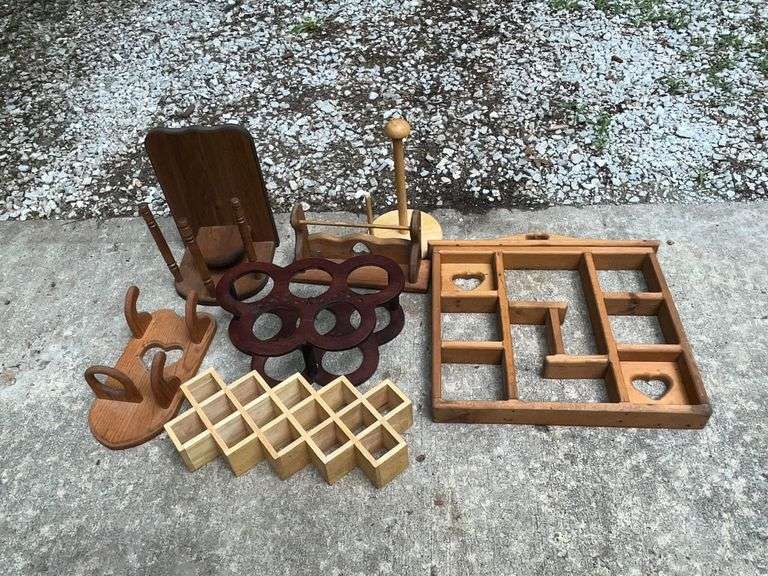 Decorative wooden hat holder image