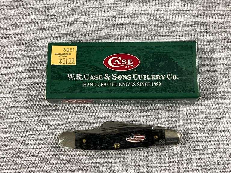 Case XX Stockman Navy Blue flag insert 3-blade knife image
