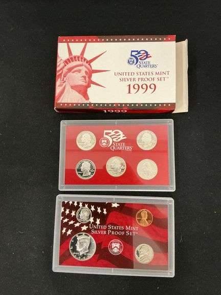 1999 50 State Quarters U.S. Mint Silver Proof Set image
