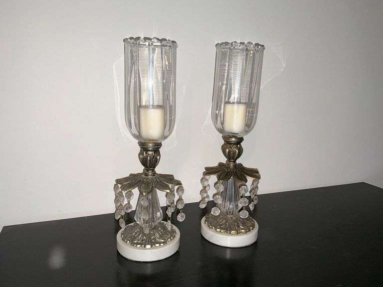 Pair of candle sticks, 13" T image