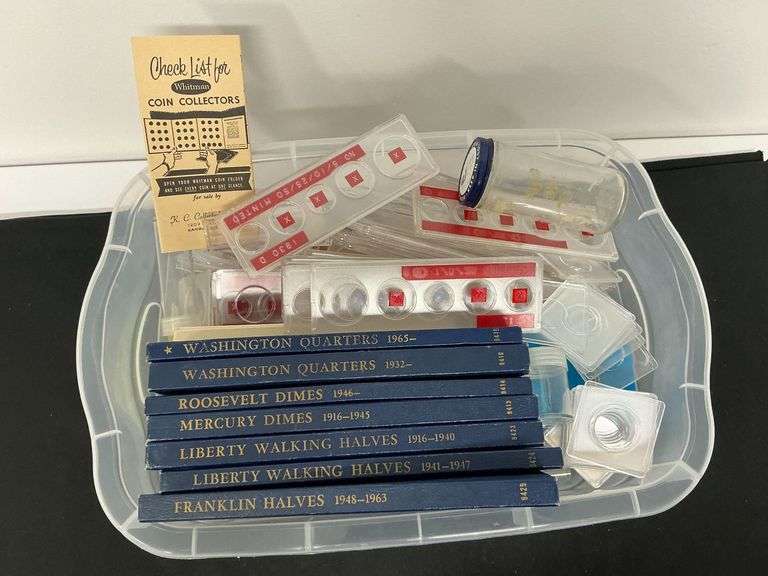 EMPTY coin albums, plastic flips, plastic coin tubes, etc. image