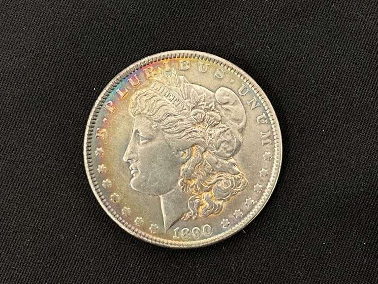 1890 Morgan silver dollar image