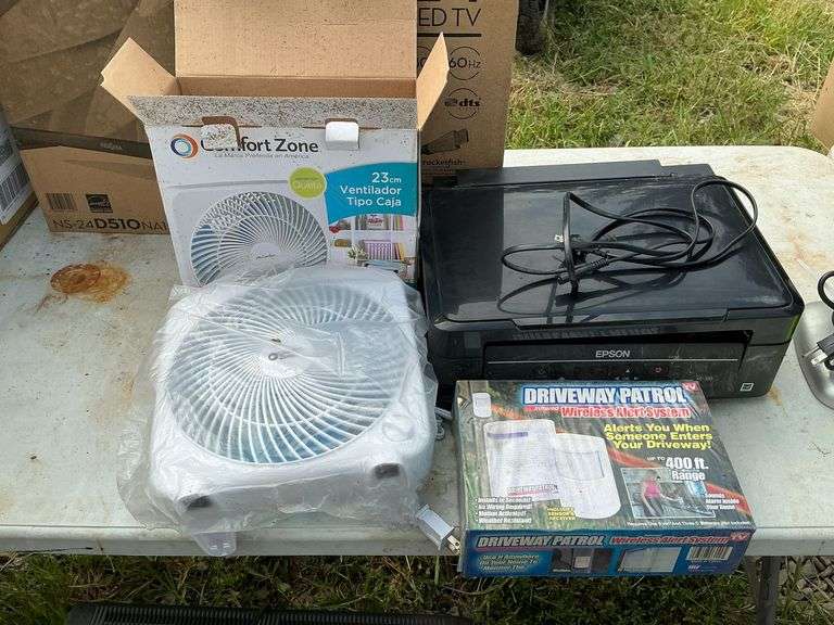 Comfort Zone 10" fan, driveway patrol wireless alert system image