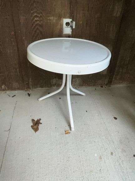 Metal side table, 20" W x 19" T image