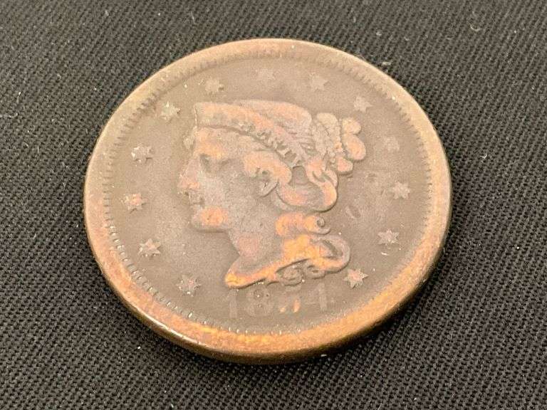 1854 large cent image