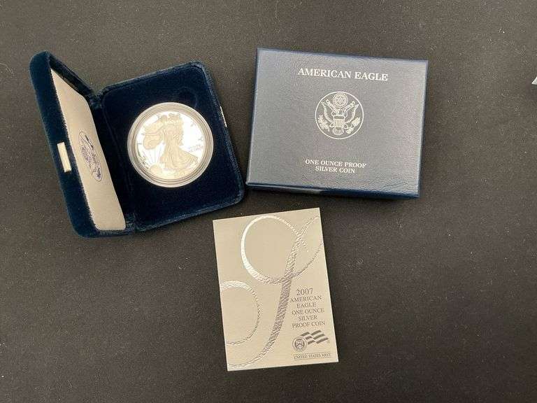 2007 American Eagle one ounce silver proof coin image