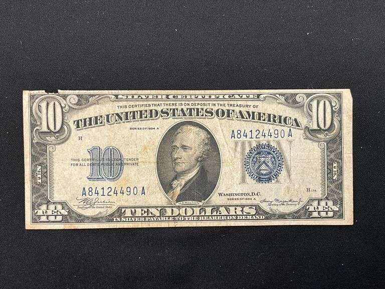 $10 silver certificate image