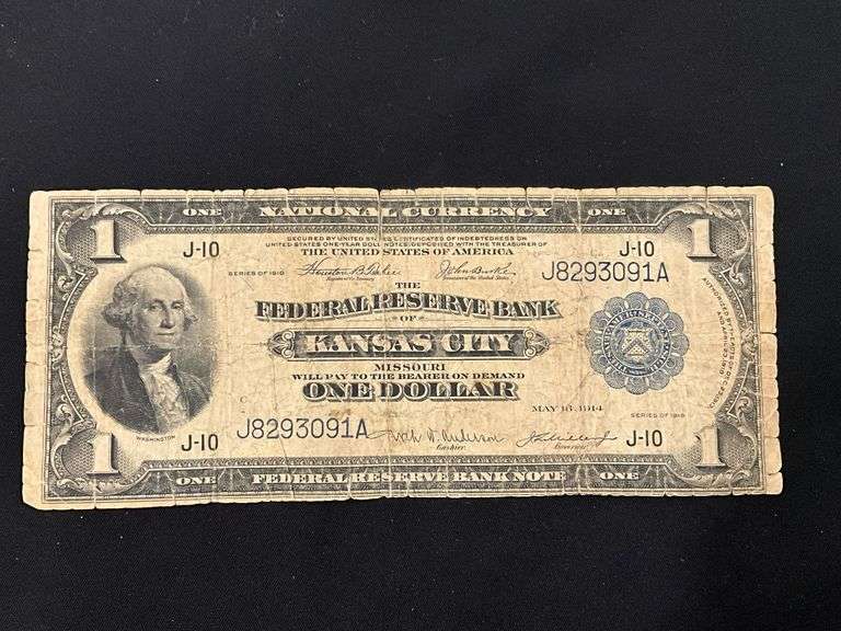Large bill National Currency Kansas City May 18, 1914 image