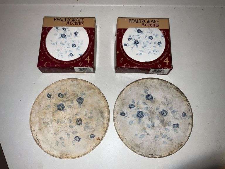 8 Pfaltzgraff Poetry Glossy stoneware coasters image