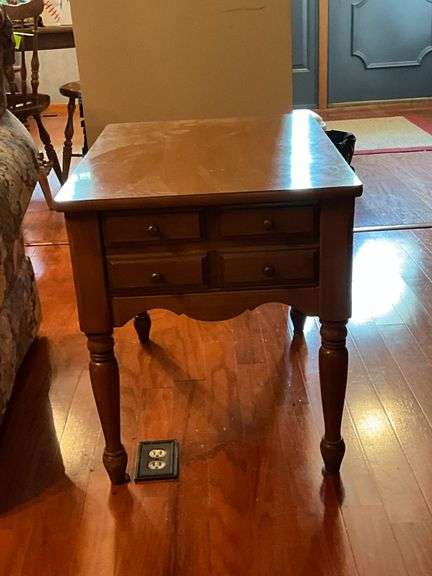 Single drawer end table image
