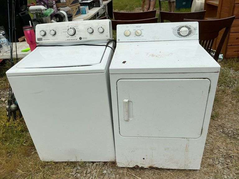 Maytag Centennial washer and GE extra large capacity electric dryer image