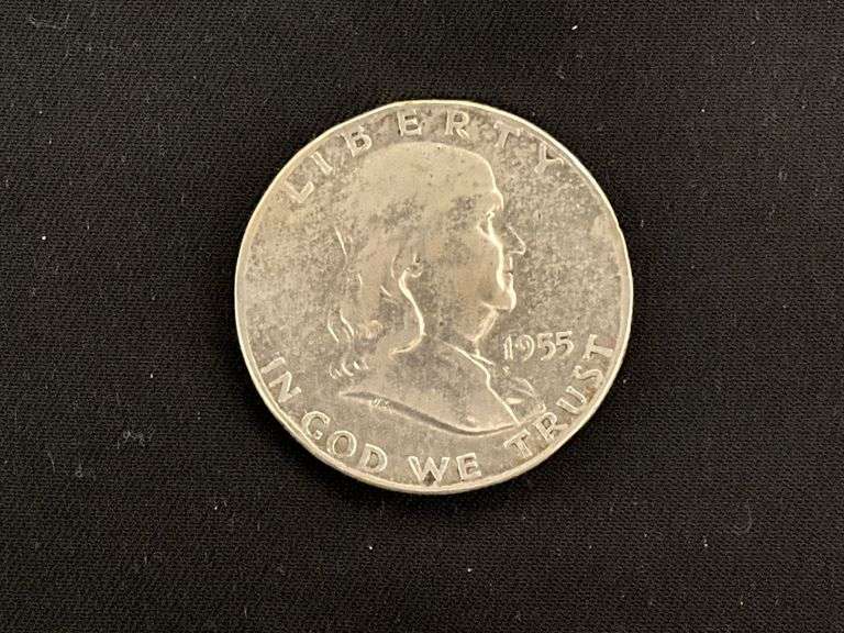 1955-P  Franklin half dollar image