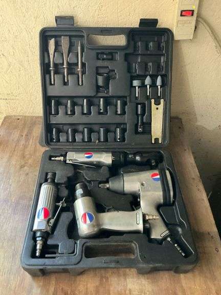 DeVilbiss air powered tools in case image