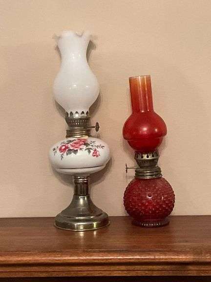 Pair of small oil lamps image