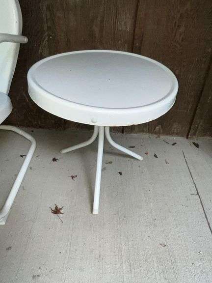 Metal side table, 20" W x 19" T image