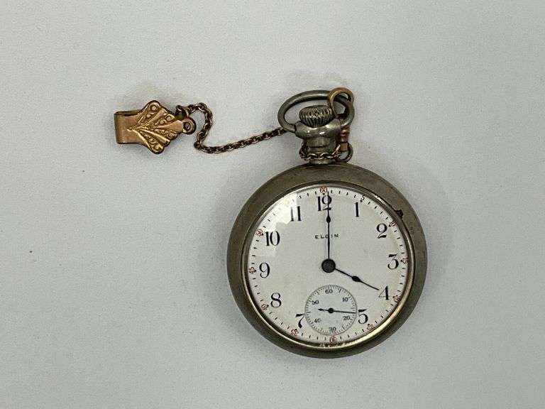 Elgin 15 jewel open face No. 15664633 pocket watch image