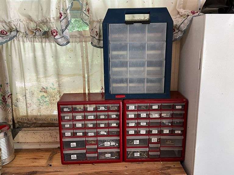 3 hardware organizers, contents included image
