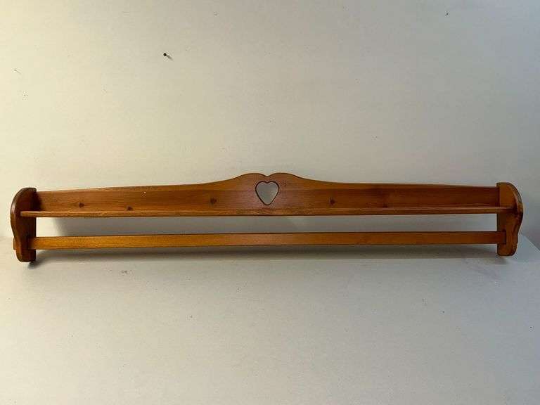 Wooden wall quilt rack image