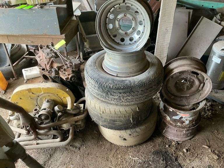 VW motor, Chevy engine block, tires, wheels image