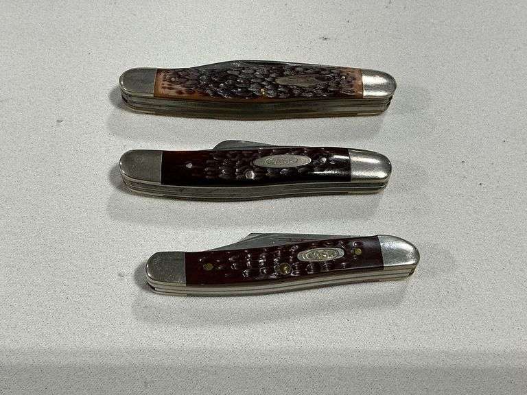 2 Case and 1 K-Bar used pocket knives image