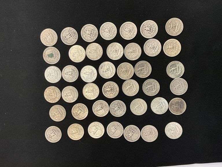 42 silver Washington quarters image