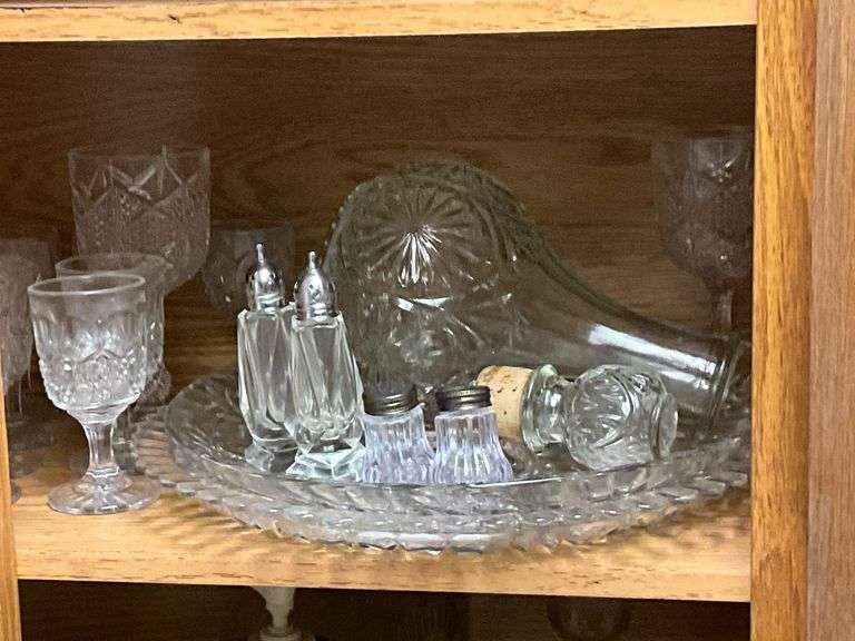 Pressed glass pieces image