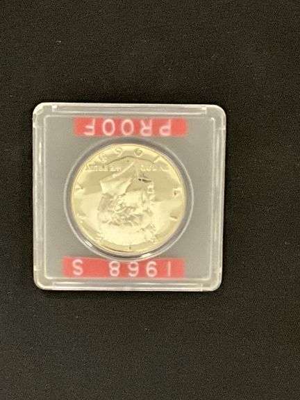 1968-S 40% silver clad Kennedy half dollar proof image