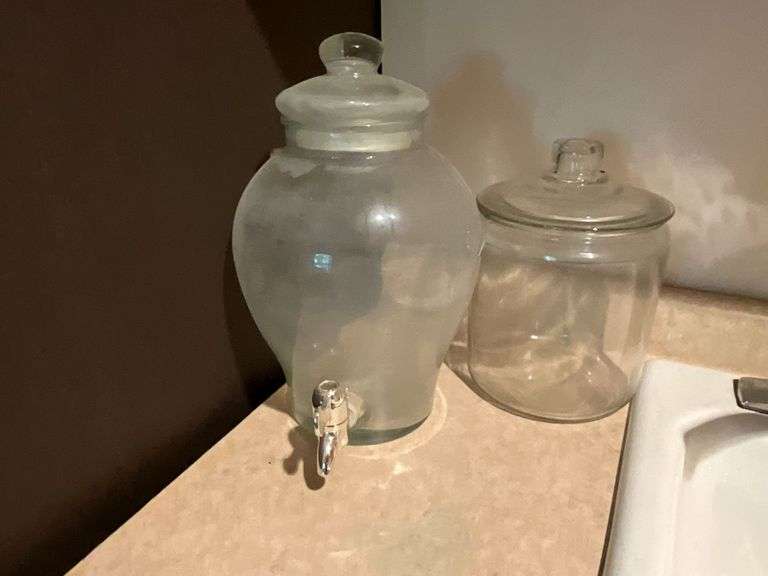 Glass drink dispenser, 14" T image