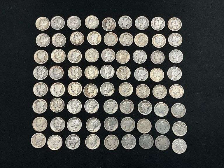 72 Mercury silver dimes image