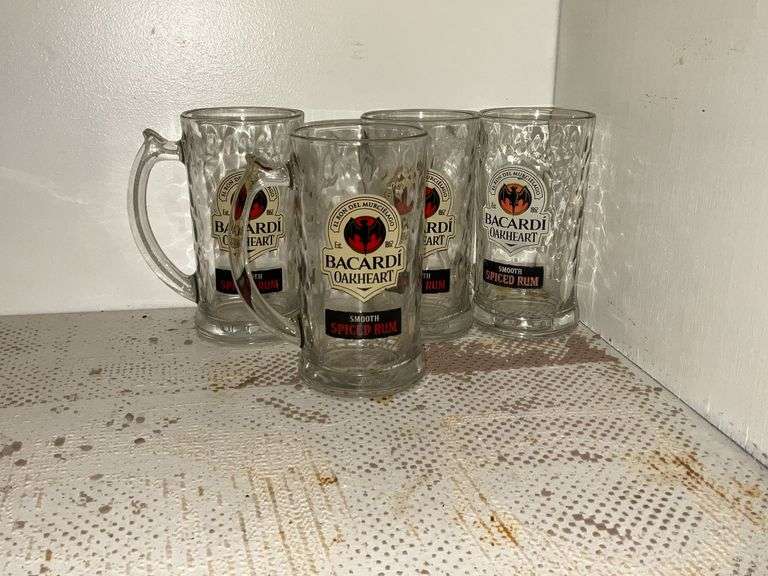 Set of 4 Bacardi Oakheart Smooth Spiced Rum mugs image