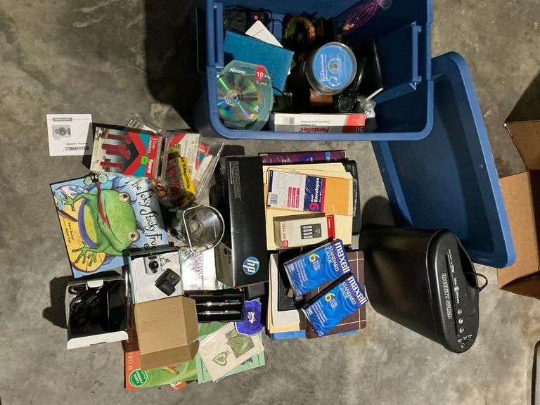 Coin sorter, paper shredder (6-sheet max), office supplies, Garmin GPS, Bell & Howell tiny digital camera image