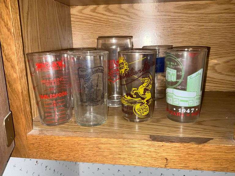 Vintage advertising glasses image