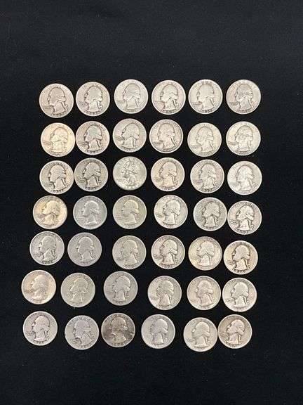 42 silver Washington quarters image