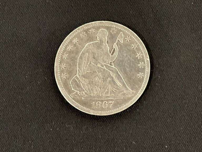 1867-S seated half dollar image