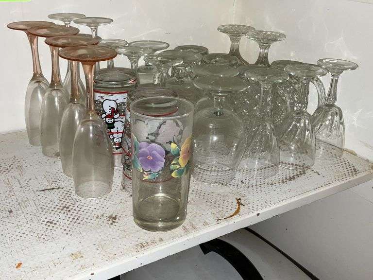 Assorted glasses and stemware image