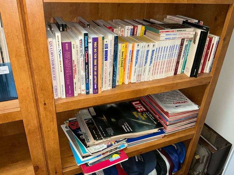 Inspirational books, magazines, 3 shelves image