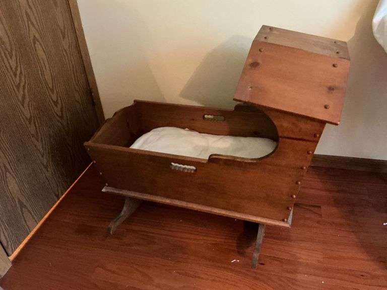 Wooden rocking cradle image