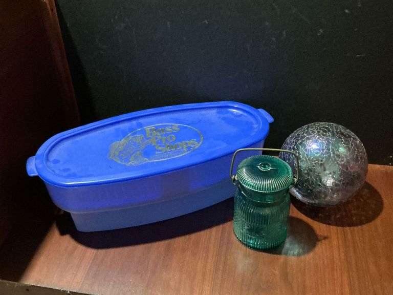 Bass Pro fish batter bowl, gazing ball image