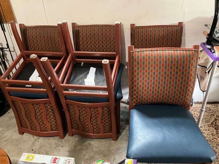 6 upholstered dining chairs image