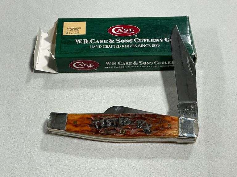 Case XX Stockman Midnight 3-blade knife "Tested XX" on side image
