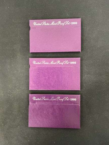 (3) 1993 U. S. Mint Proof Sets image