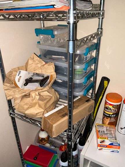 Contents of living room closet image