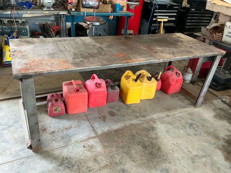 All steel work table, GAS CANS NOT INCLUDED image