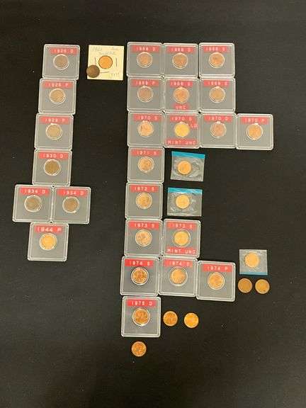 Lincoln cents, various dates image