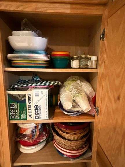 Picnic ware, plastic dishes image