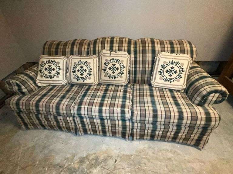 Broyhill sofa with throw pillows image