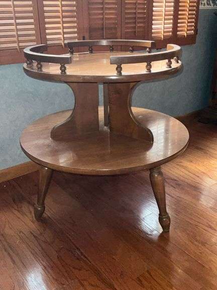 Two-tiered round occasional table image