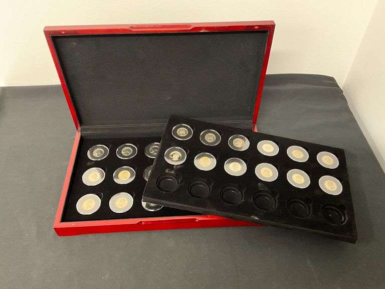 1st 30 Years of S Mint Proof Quarters (1968-1998) in wooden display box image