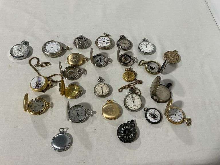 Pieces and parts of pocket watches and stop watches image