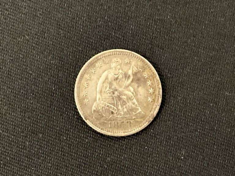 1853-O Seated Liberty half dime, arrows at date image